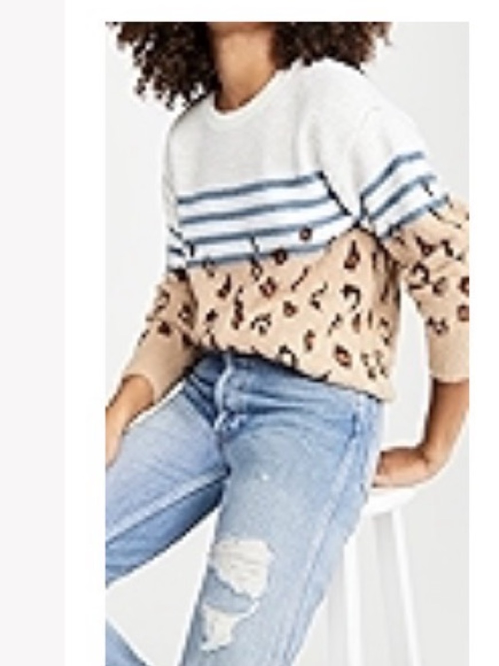 cupcakes & cashmere Cyndi Crewneck Sweater in Marshmallow Pink